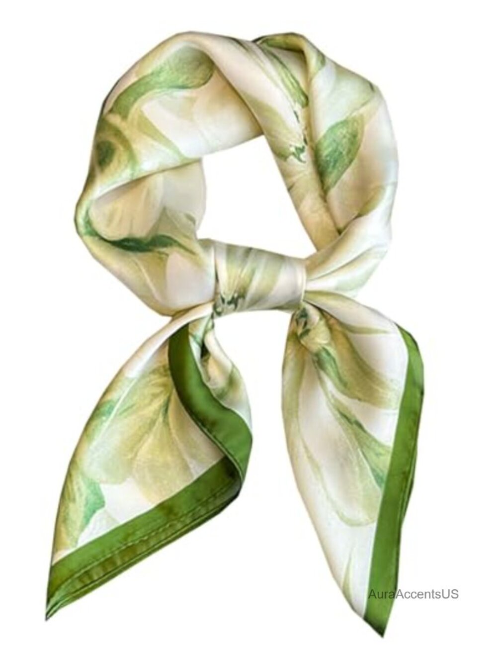 Women's Square Scarf Silky Lightweight Polyester Satin Headscarf Neck Scarf